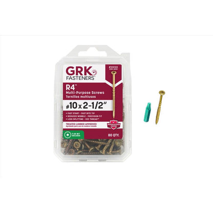 R4 SCREW #10X2-1/2" 80PK