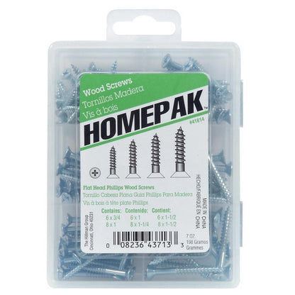 WOOD SCREW FH PH ASST - Pack of 5