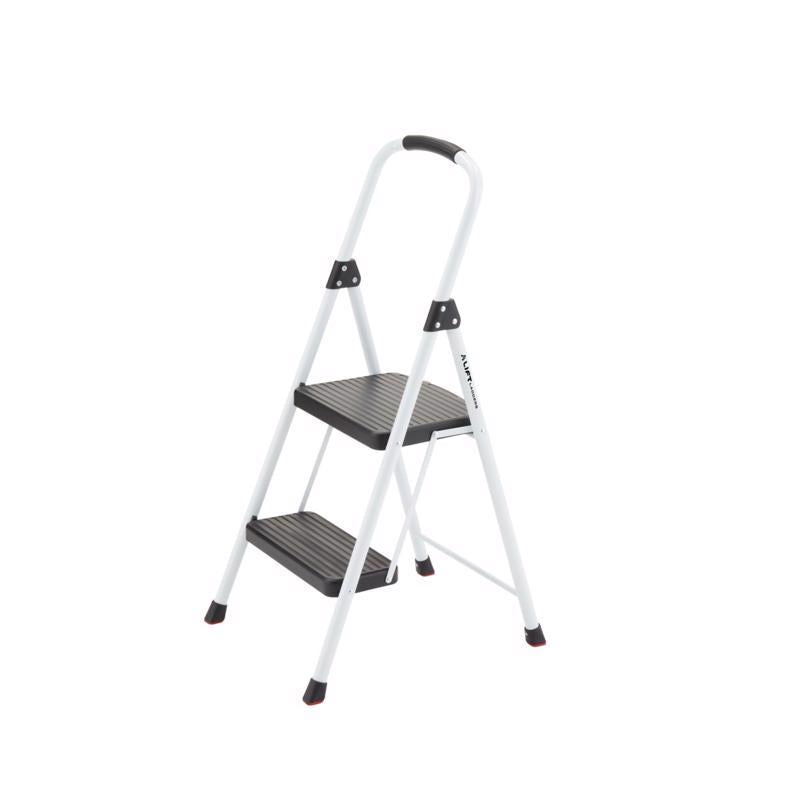 Emery Jensen FLDNG Step Stool STL 8' with non-slip steps and sturdy design, ideal for reaching high shelves.