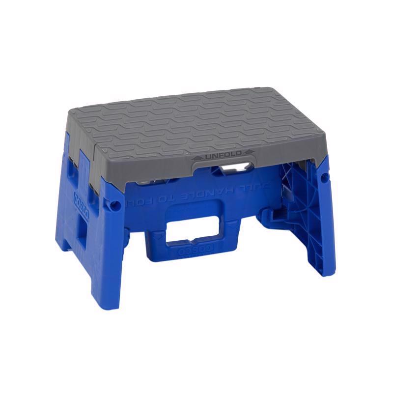 STEP STOOL FLDNG Gry/blu - Pack of 4