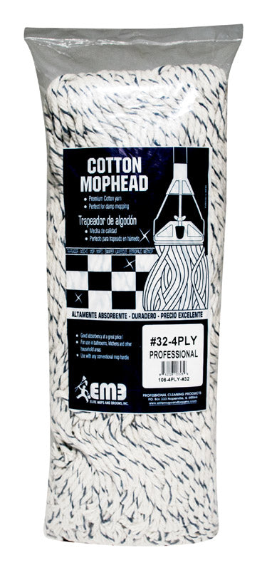 Emery Jensen CutEnd Mophead #32 for stick mops, durable cleaning head with twisted fibers for effective floor cleaning.
