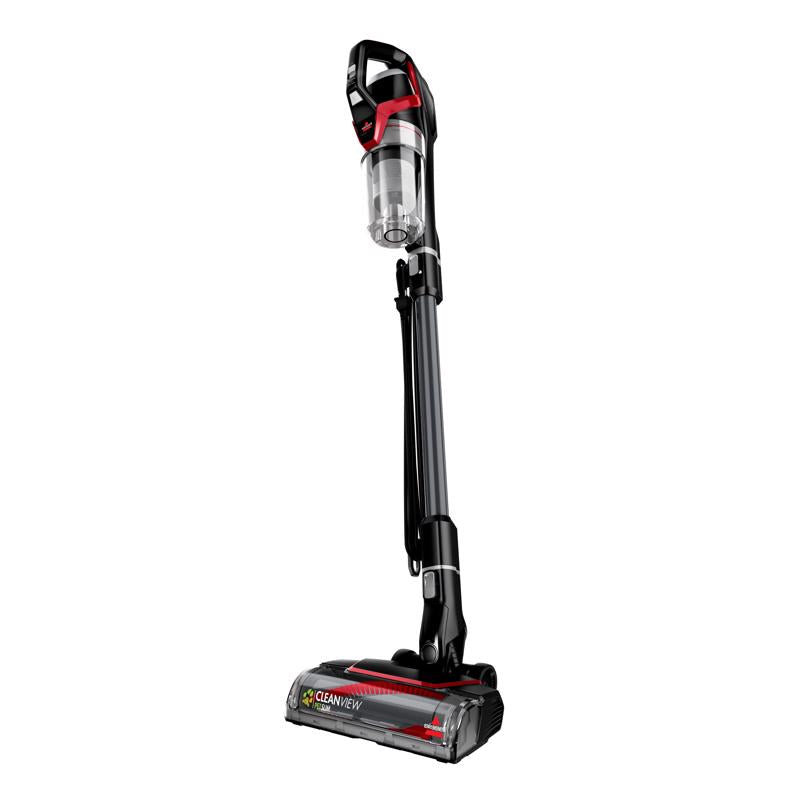 Emery Jensen stick vacuum cleaner with 47-inch handle and lightweight design, ideal for quick cleaning tasks.