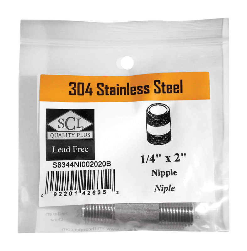 NIPPLE SS 1/4" x 2 "