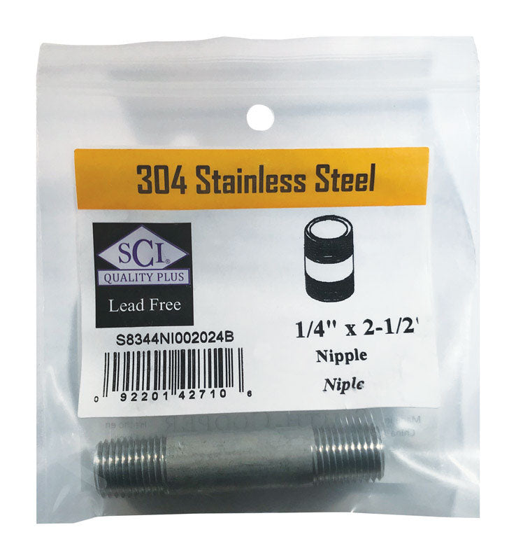 NIPPLE SS 1/4" x 2.5"