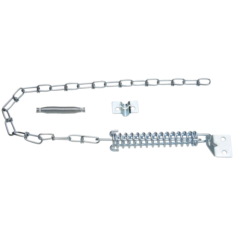 Zinc plated door stop from Emery Jensen, durable metal stop to prevent door from swinging open or closed.