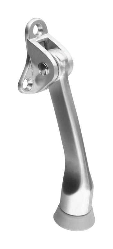 Emery Jensen Kickdown Door Stop SC 4, a black metal door stop for securing doors, visible on a door floor.