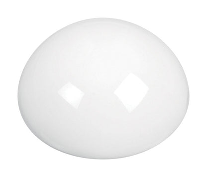 Emery Jensen round soft white door stop, a lightweight rubber door stopper preventing door movement and protecting walls.