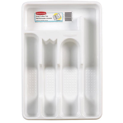 White Emery Jensen TRAY CUTLY 5 COMP storage drawer organizer with adjustable compartments for versatile organization.
