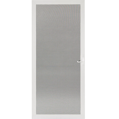 Emery Jensen 36-inch premium screen storm door with durable frame and clear mesh for ventilation and visibility.