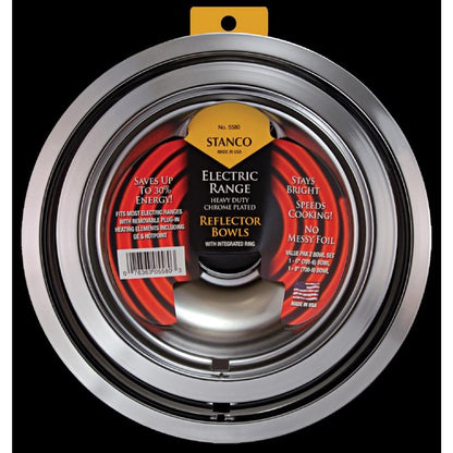 Emery Jensen 6" and 8" stove reflector bowls and extension pans, kitchen cookware for stove top cooking, 2-pack