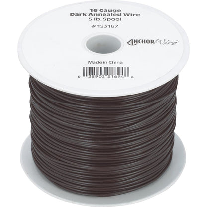 Emery Jensen 16GA mechanics wire for stovepipe weaving and mechanical applications, shown in a close-up image.