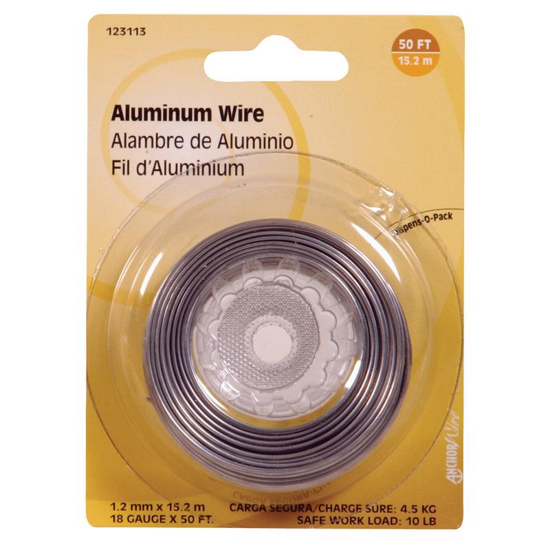 WIRE ALUMINUM 18GA 50FT - Pack of 10