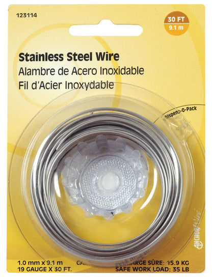 WIRE STEEL SS 19GA 30FT - Pack of 10