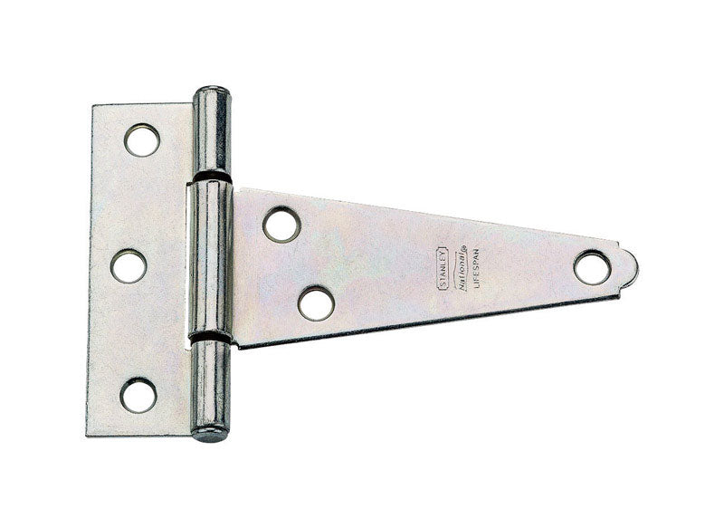 Emery Jensen extra heavy zinc T-hng strap and tee with black finish, durable construction for secure fitting.