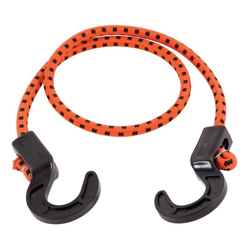 Pack of 10 adjustable 30-inch Emery Jensen bungee cords with hooks, ideal for securing items and versatile for various uses.