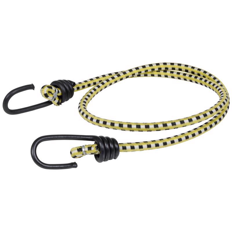 Set of 10 Emery Jensen bungee cords, 36 inches long with hooks, versatile stretch cords for securing items.