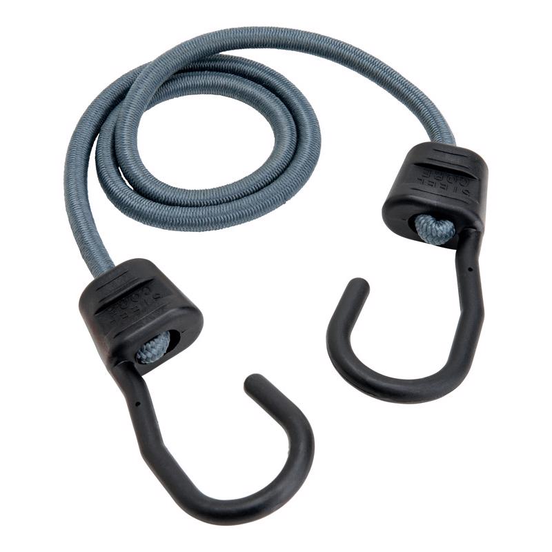 Set of 10 gray bungee cords with hooks, 32-inch stretch cords from Emery Jensen for secure fastening and versatile use.