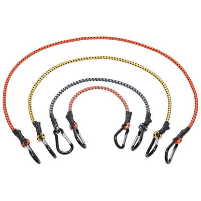 Emery Jensen Bungee Mini CARNR 12-pack of stretch cords with hooks, shown in a close-up image of the bundle.