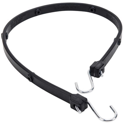 Black Versa Strap 36-inch stretch cords with hooks by Emery Jensen, designed for securing items during transport.
