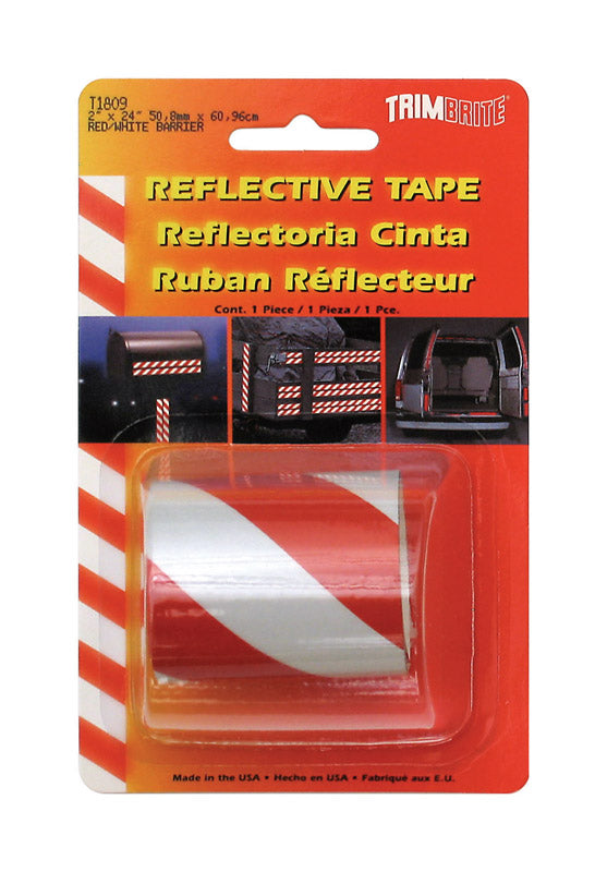 Reflective tape striping and moulding by Emery Jensen, 2x24 inches, shown in a close-up image highlighting the reflective surface.