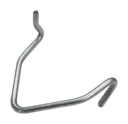 Set of 25 Emery Jensen studded T-post clips for secure fencing, shown in an image with multiple clips attached to T-posts.