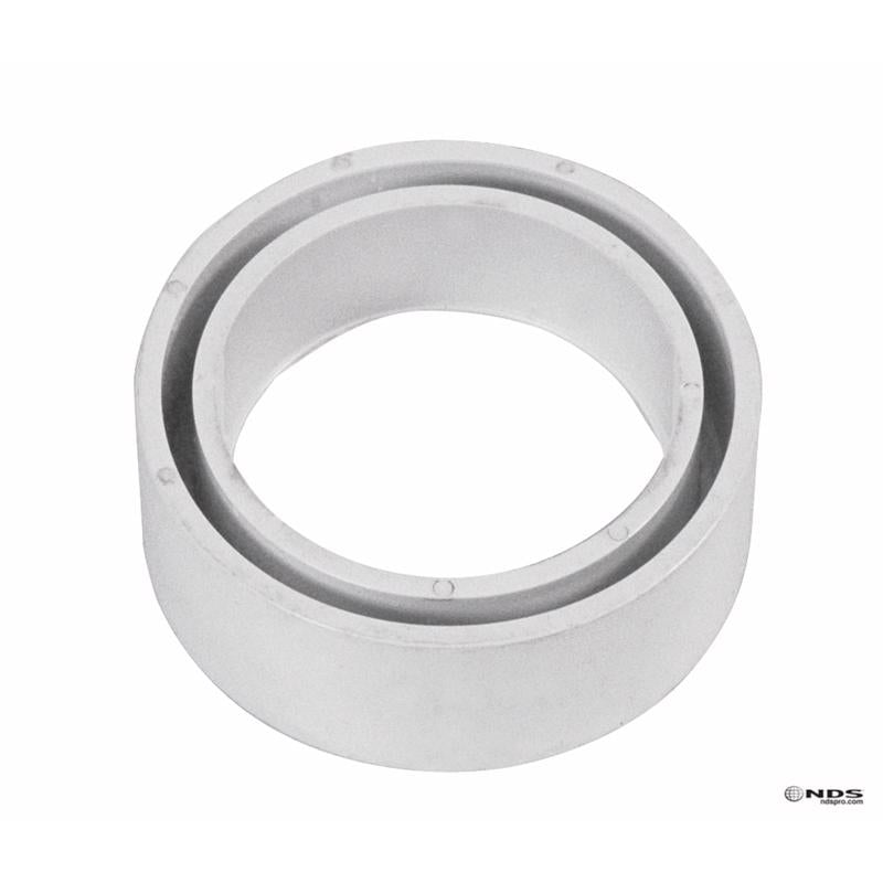 Emery Jensen PVC3S/D2" Schedule 40 styrene/PVC SWR drain fitting for plumbing, shown in a close-up image.