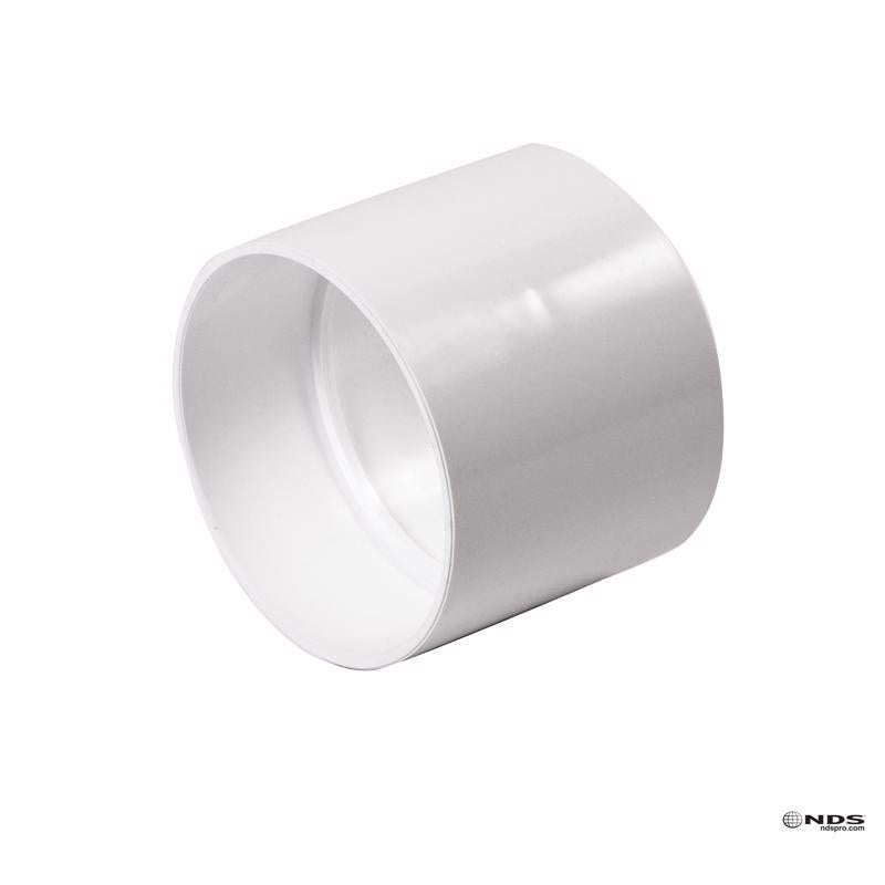 Couple PVC S&D 4-inch styrene/PVC sewer and drain fitting from Emery Jensen showing pipe connections and fittings.