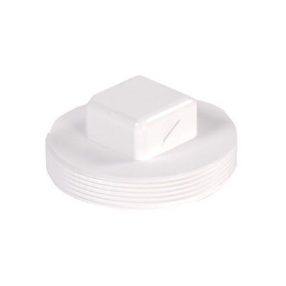 PLUG THREADED 3" PVC