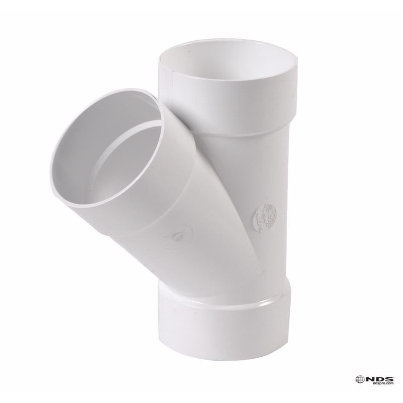 Y 45 PVC 4" HXHXH