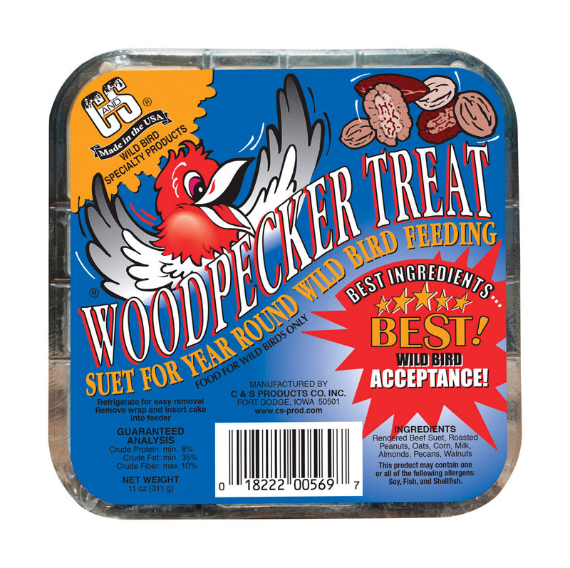 WOODPECKER SUET 11OZ - Pack of 12