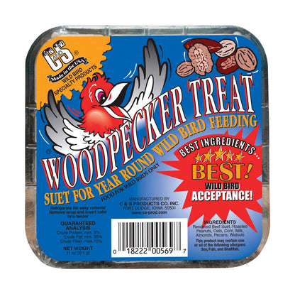 WOODPECKER SUET 11OZ - Pack of 12