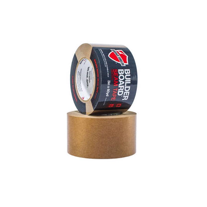 Brown 3-inch by 180-foot tape seam for surface protection by Emery Jensen, shown in use on construction surfaces.
