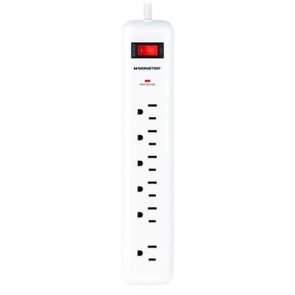 POWR STRIP 6OUT WHT