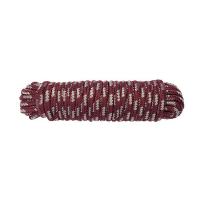 Synthetic filament rope with braid pattern, Emery Jensen ROPE BRAID POLY #16, 100 feet length, durable and strong for various uses.