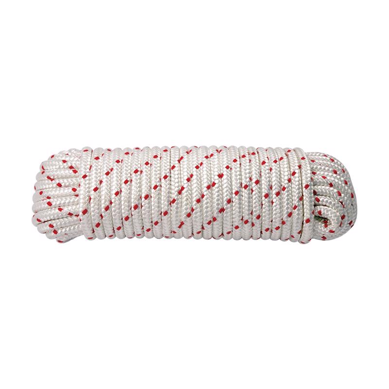 ROPE POLY Red/wht 50'