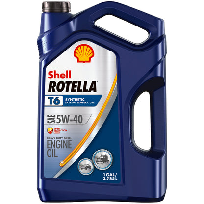 Three 1-gallon containers of Emery Jensen MTR OL 5W-40 T6 synthetic motor oil for automotive engine lubrication.