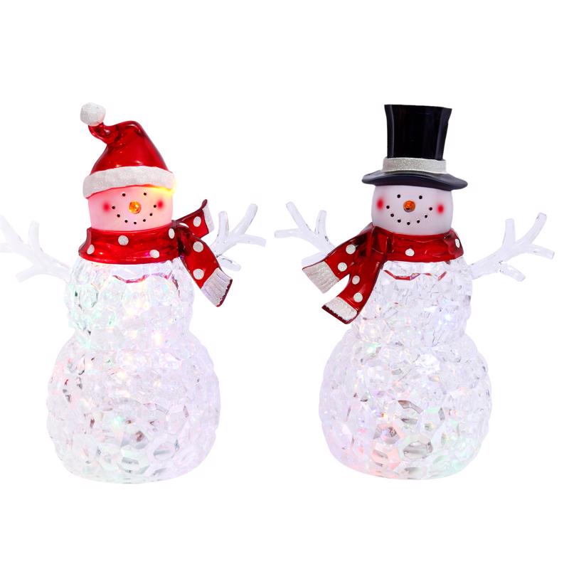 ACRYLC LIGHTD SNOWMAN - Pack of 4