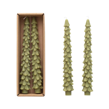 Emery Jensen CMAS Candle Tree tabletop decor in gray, 10 inches tall, set of 12 decorative candle trees for home or event decor