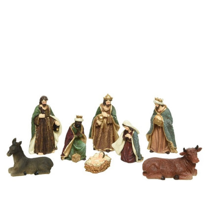 Emery Jensen CMAS Nativity Figures tabletop decor, set of 2, depicting biblical characters for holiday display.
