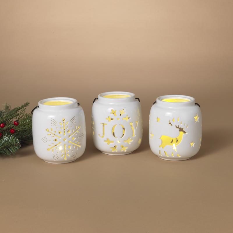 LANTERN HLDY WHT 5" - Pack of 12