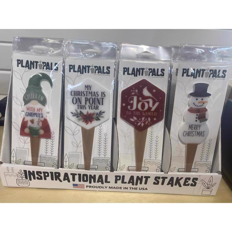 Emery Jensen PLNT Stake Inspirational Assortment as tabletop decor with decorative plant-themed stakes on a neutral background.