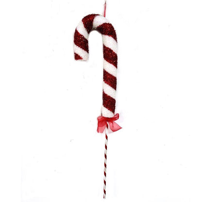 Emery Jensen tabletop decor pack of 10 3D candy cane figurines for holiday or festive table decoration.