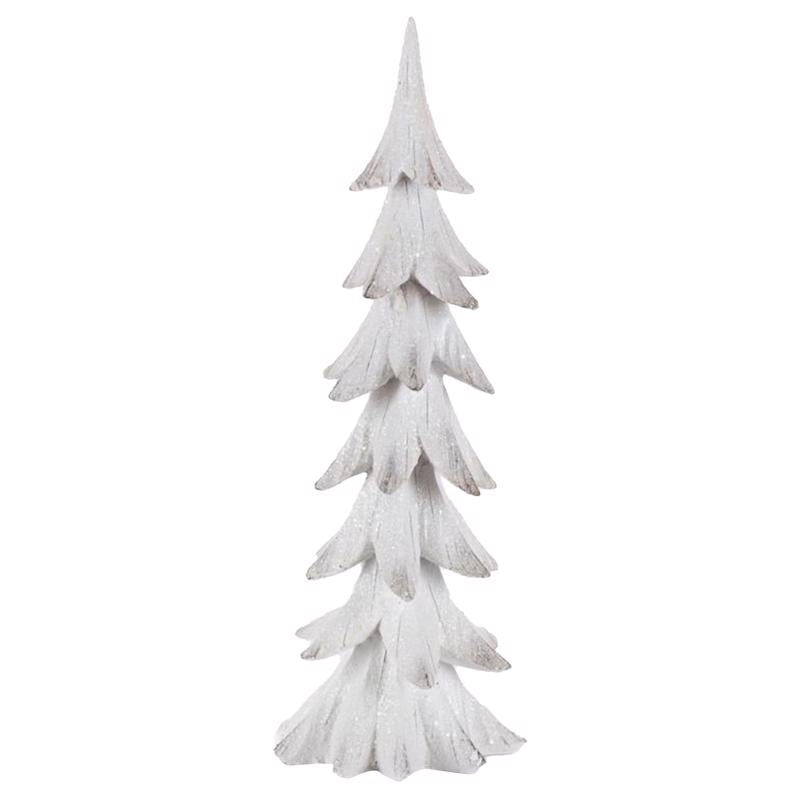 White Emery Jensen CMAS tabletop tree decoration for festive holiday decor, made of durable material, perfect for tabletop display.