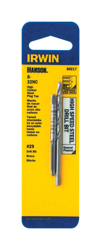Emery Jensen TAP & DRBT 8-32NC x #29 tap and die set, pack of 3, for threading and threading tools.