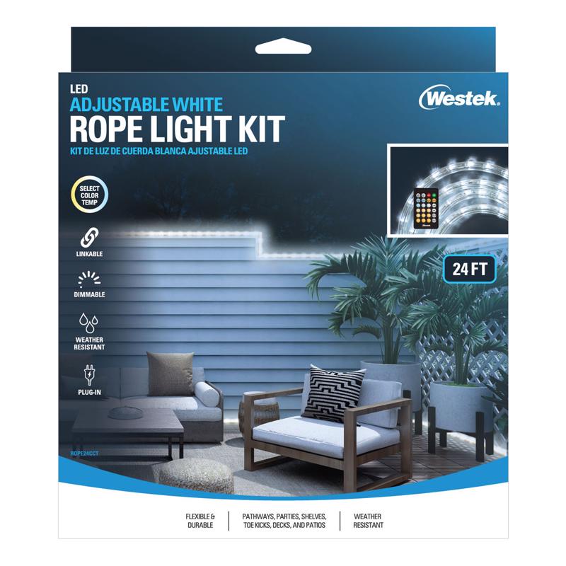 LED rope light kit by Emery Jensen, 24-foot tape lights for decorative or ambient lighting, shown in the image.