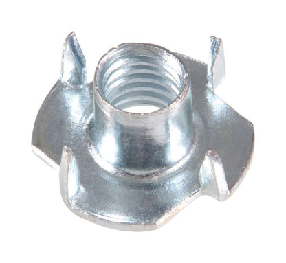 Emery Jensen TEENUTS Z 10-24, steel TEE NUTS for woodworking and metal projects, shown in a close-up image.