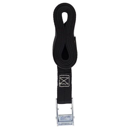 Black 13-foot lashing strap from Emery Jensen, a durable tie down for securing cargo with a strong, adjustable design.