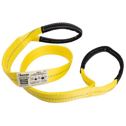 Emery Jensen lifting sling, 6-foot tie down strap with 3,100-pound capacity, used for lifting and securing heavy loads.