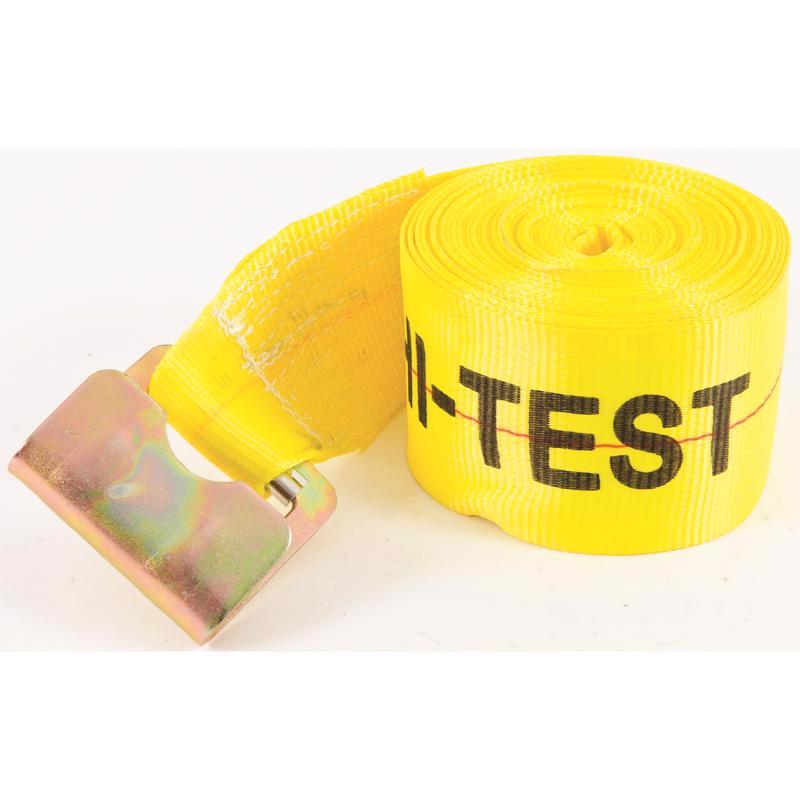 Emery Jensen 30ft winch strap tie down with 5000 lb capacity, heavy-duty securing strap for transportation and cargo safety