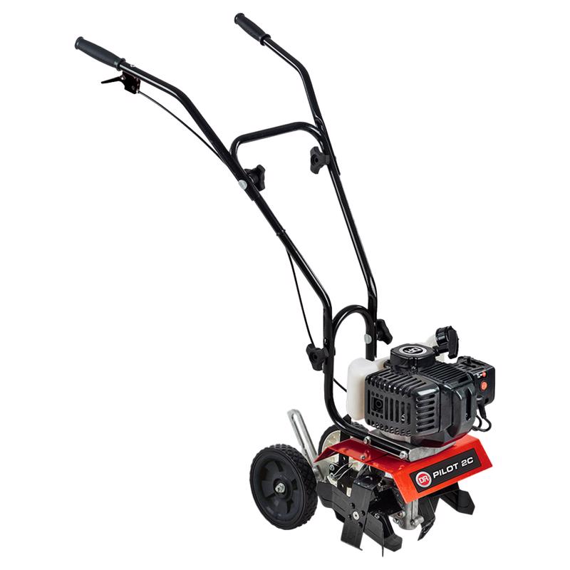 Emery Jensen 8-inch cultivator/tiller with adjustable handles for efficient garden soil cultivation and tilling.